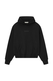 Fear of God Essentials Klassischer Fleece Kapuzenpullover Jet Black