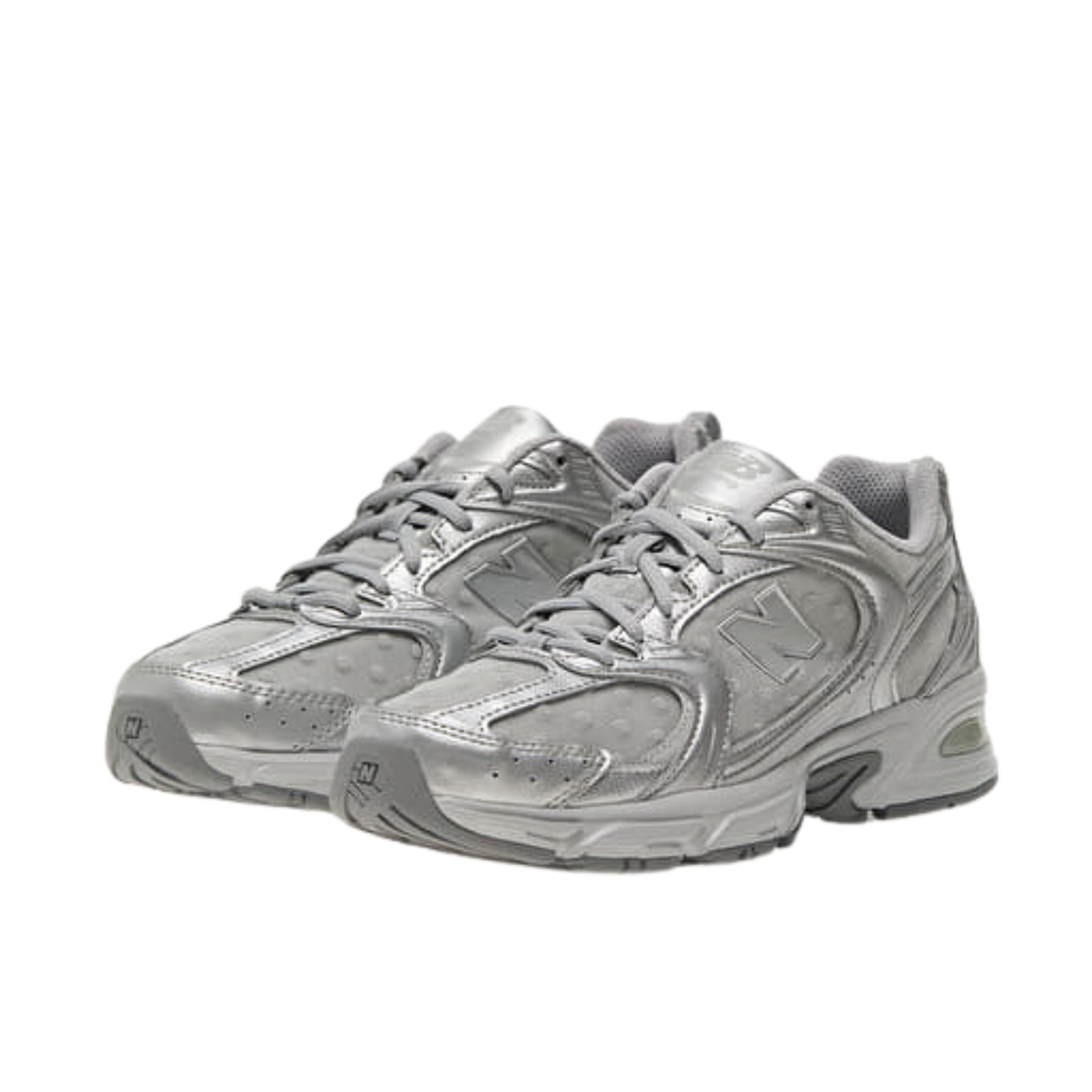 530 Silver Metallic Raincloud Polka Dots - U530HFZ