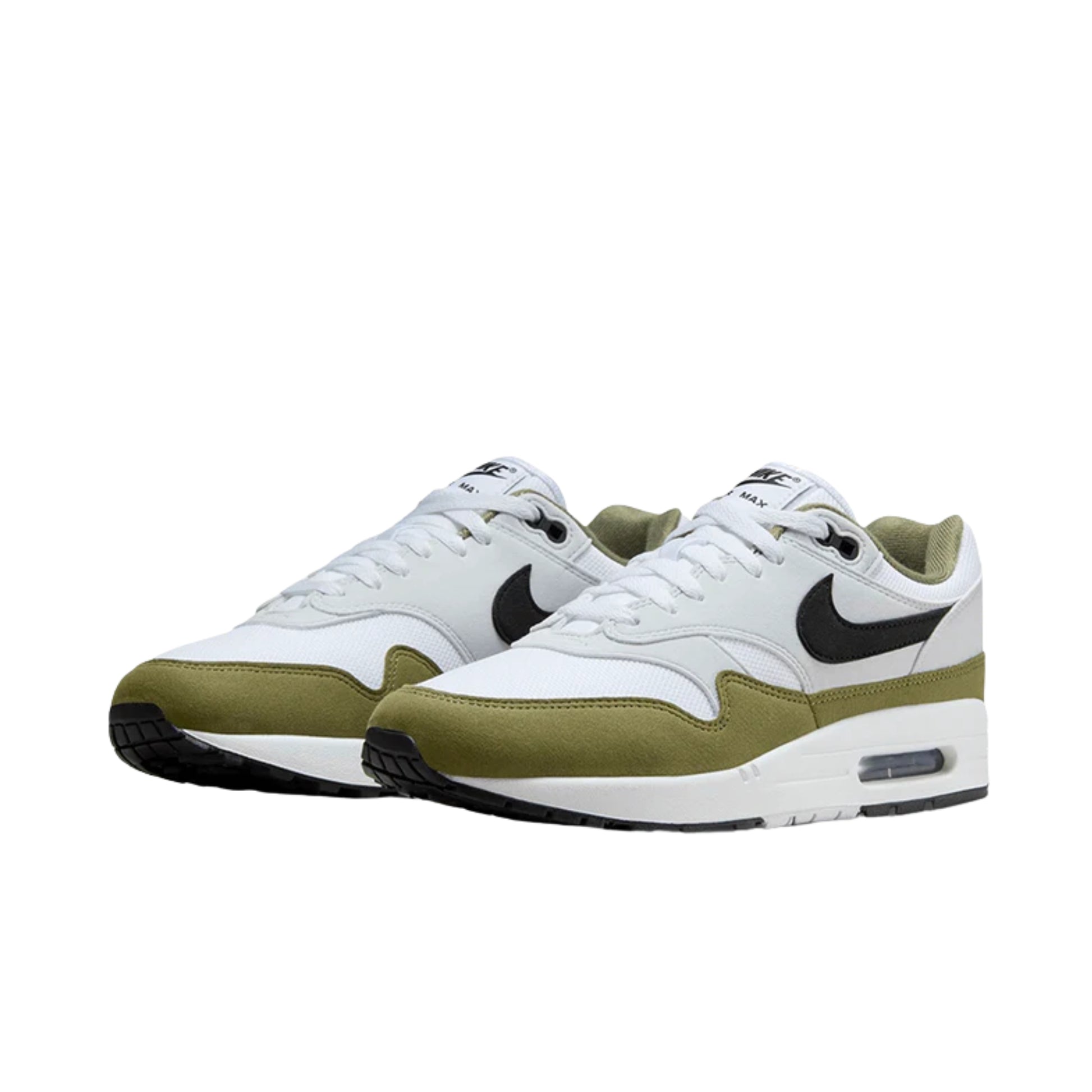 Nike Air Max 1 White Black Medium Olive - FD9082-102