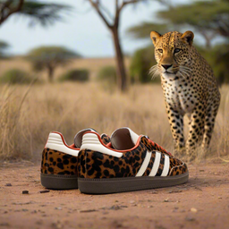 Adidas Samba OG Gebraucht Rot Leopardenmuster