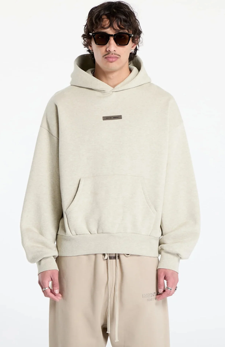 Fear of God Essentials Klassischer Kapuzenpullover Heather Stone