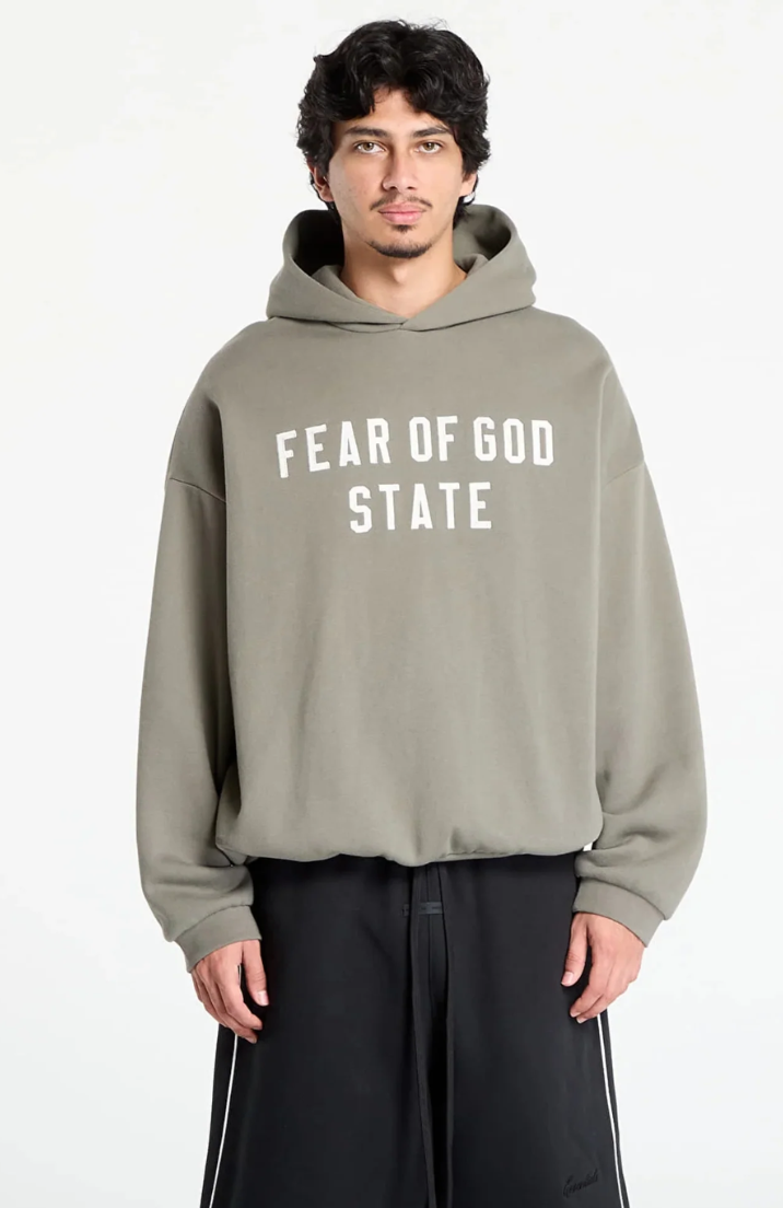 Fear of God Essentials 90s Kapuzenpullover Moss