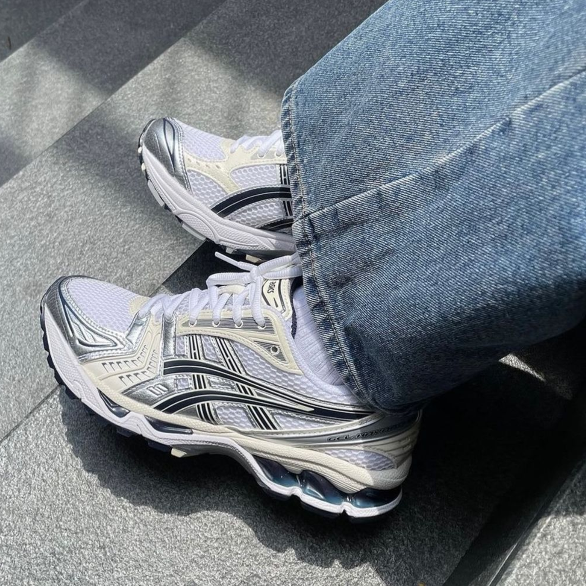 ASICS Gel-Kayano 14 Weiß Mitternacht (Damen)