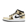 Air Jordan 1 Mid Metallic Gold Schwarz Weiß (GS)