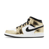 Air Jordan 1 Mid Metallic Gold Schwarz Weiß (GS)