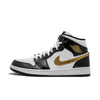 Air Jordan 1 Mid SE Black Gold Lackleder
