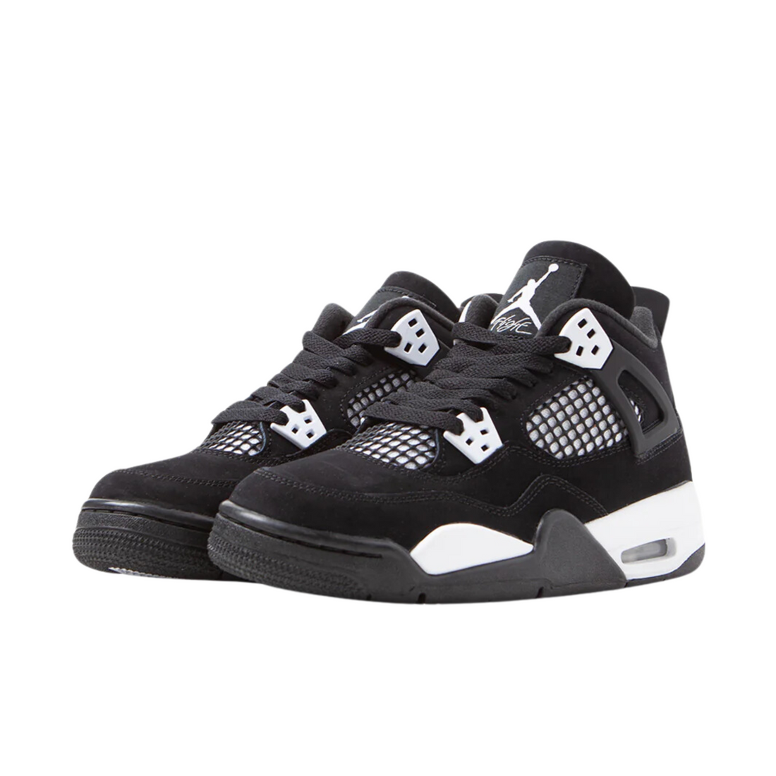 Air Jordan 4 Retro GS White Thunder - premium sneaker met witte, zwarte en gele accenten en Air-demping, verkrijgbaar bij KeepItSneaker.