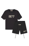 Fear of God Essentials Limo Black Full Set hoodie and sweatpants set in limo black
