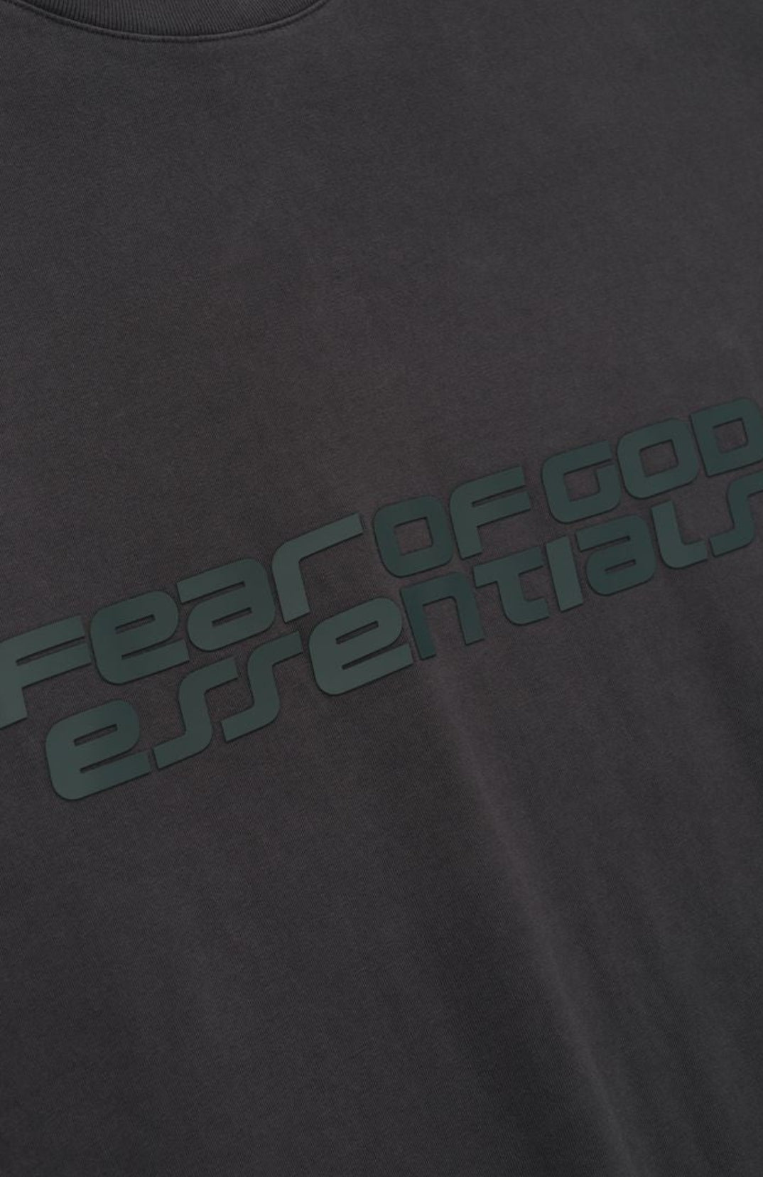Ponte 90's Smoke Grey T-shirt — Front branding detail
