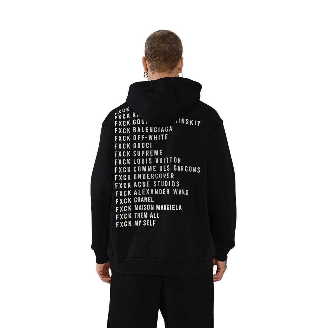 FXCK Them Kapuzenpullover - Schwarz