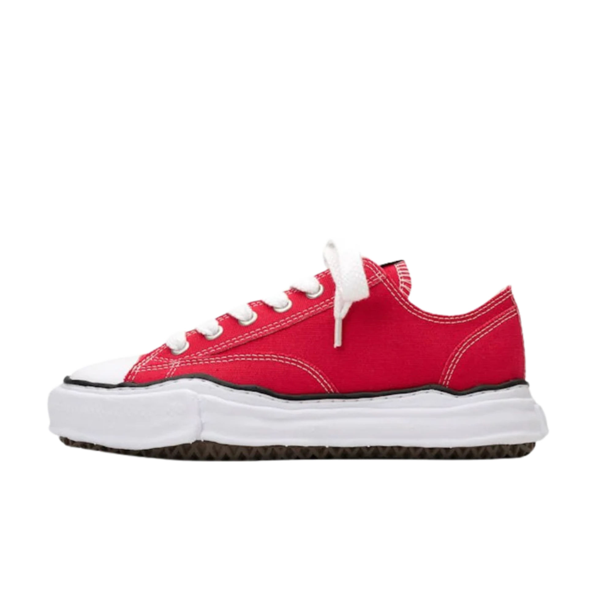 Maison Mihara Yasuhiro Peterson OG Sole Canvas Low Red side view sneaker