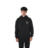 Mono Heart Kapuzenpullover - Schwarz