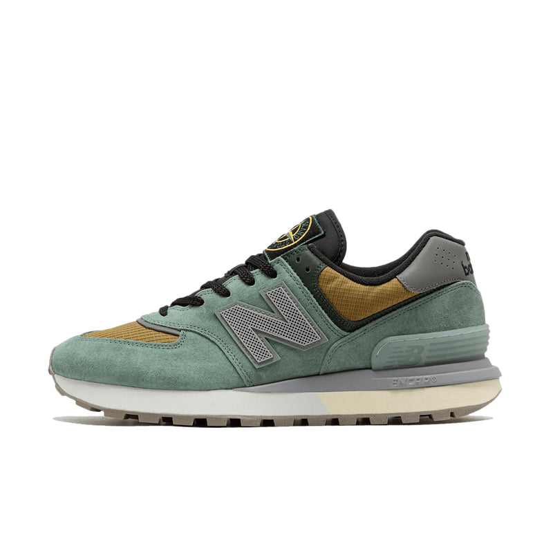 New Balance 574 Legacy x Stone Island Hellgrün