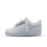Nike Air Force 1 Low wit met witte rope laces custom side view