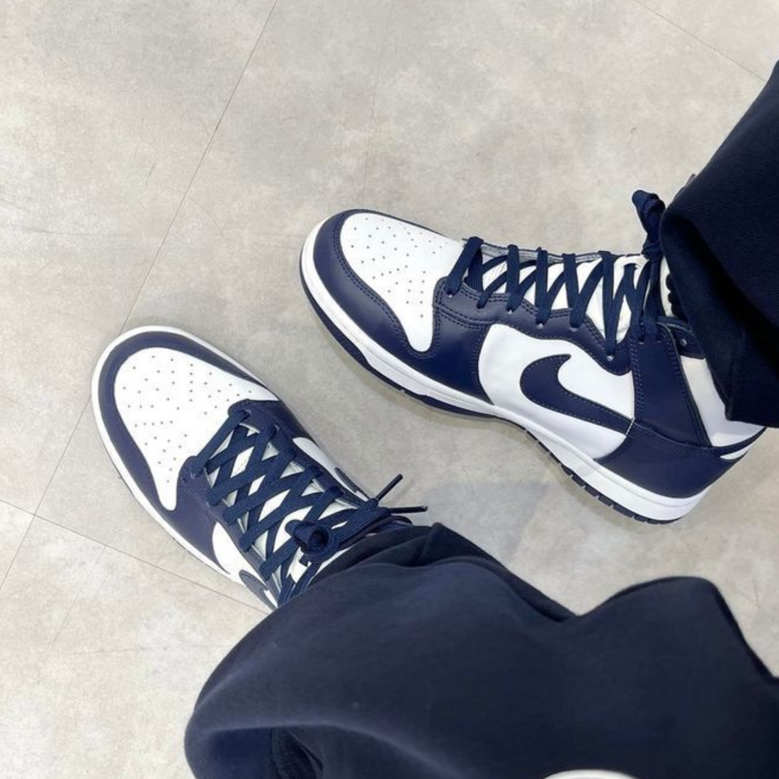 Nike Dunk High Navy Weiß (GS)