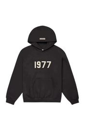 Fear of God ESSENTIALS 1977 Eisen Schwarz Kapuzenpullover