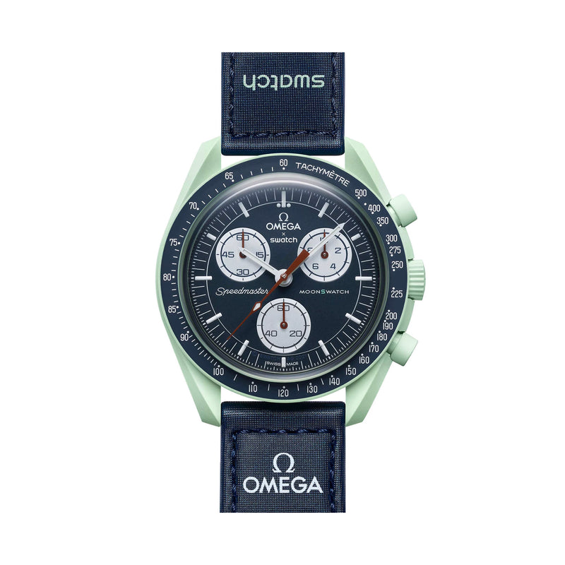 Swatch x Omega Bioceramic Moonswatch Mission auf der Erde