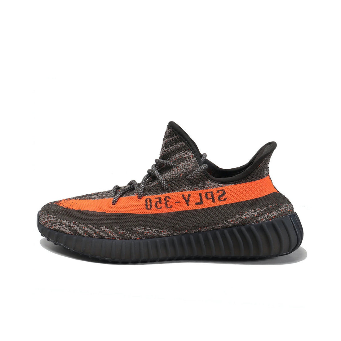 Yeezy Boost 350 V2 Carbon Beluga - premium sneaker met grijstinten, oranje accenten en Boost-demping, verkrijgbaar bij KeepItSneaker.
