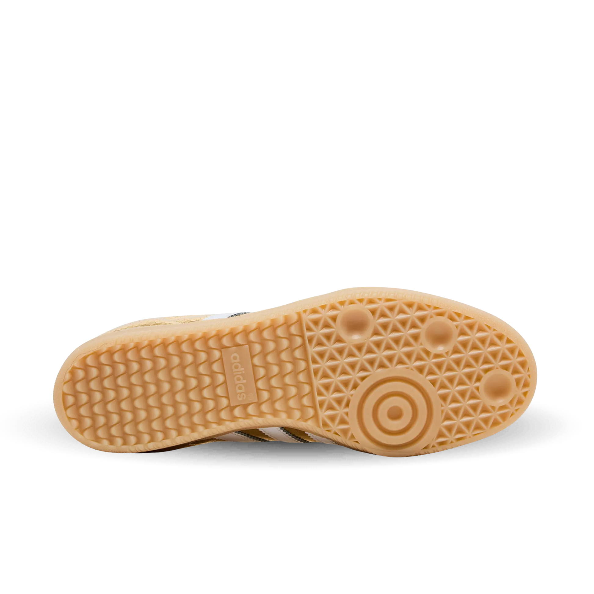 Adidas Samba OG sneaker in gold metallic cracked leather back view