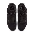 Air Jordan 4 Retro Black Cat 2025 sneakers in black top view