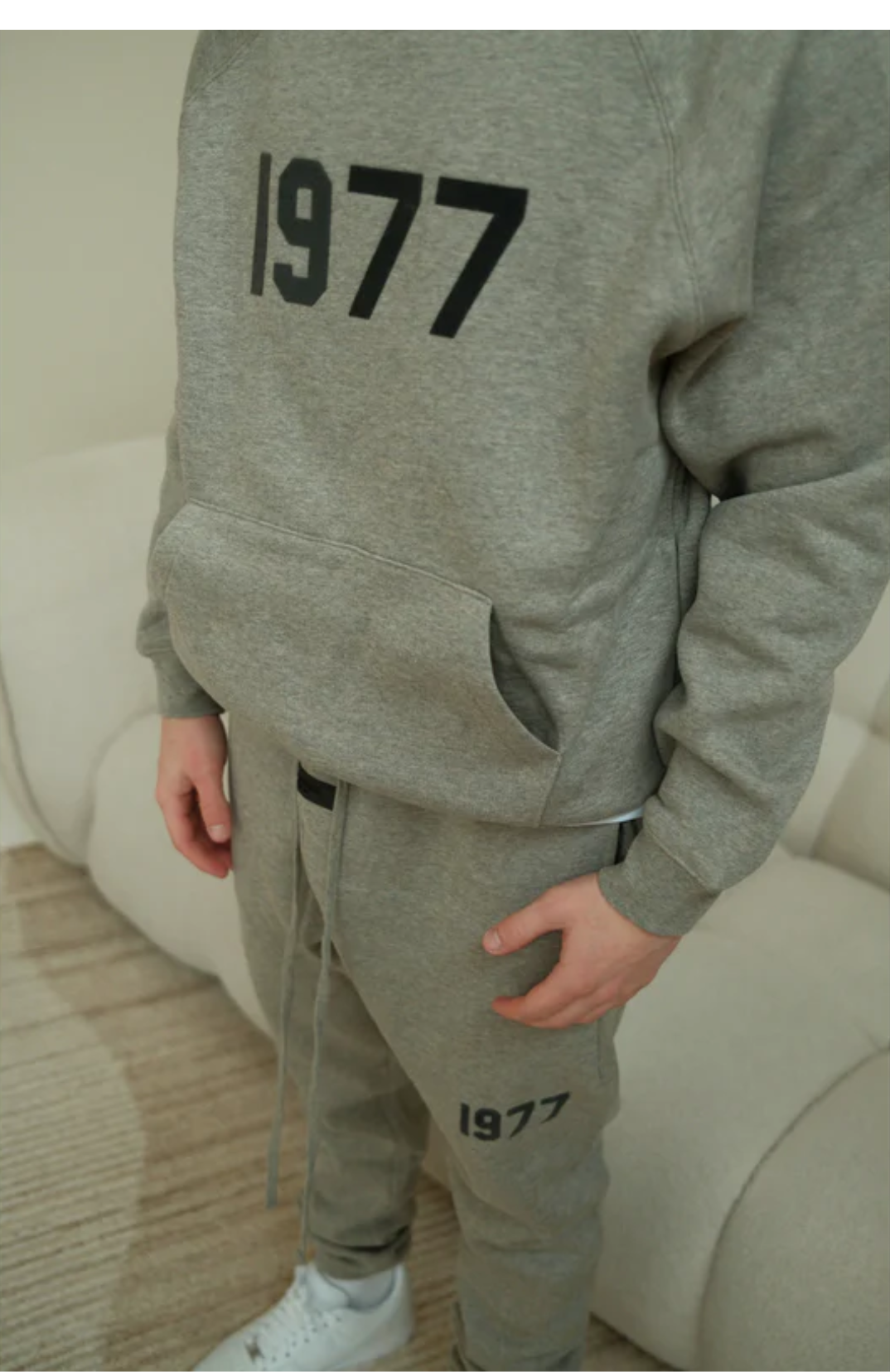 Fear of God ESSENTIALS 1977 hoodie in dark oatmeal