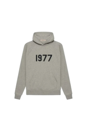 Fear of God ESSENTIALS 1977 Dunkler Hafer-Kapuzenpullover