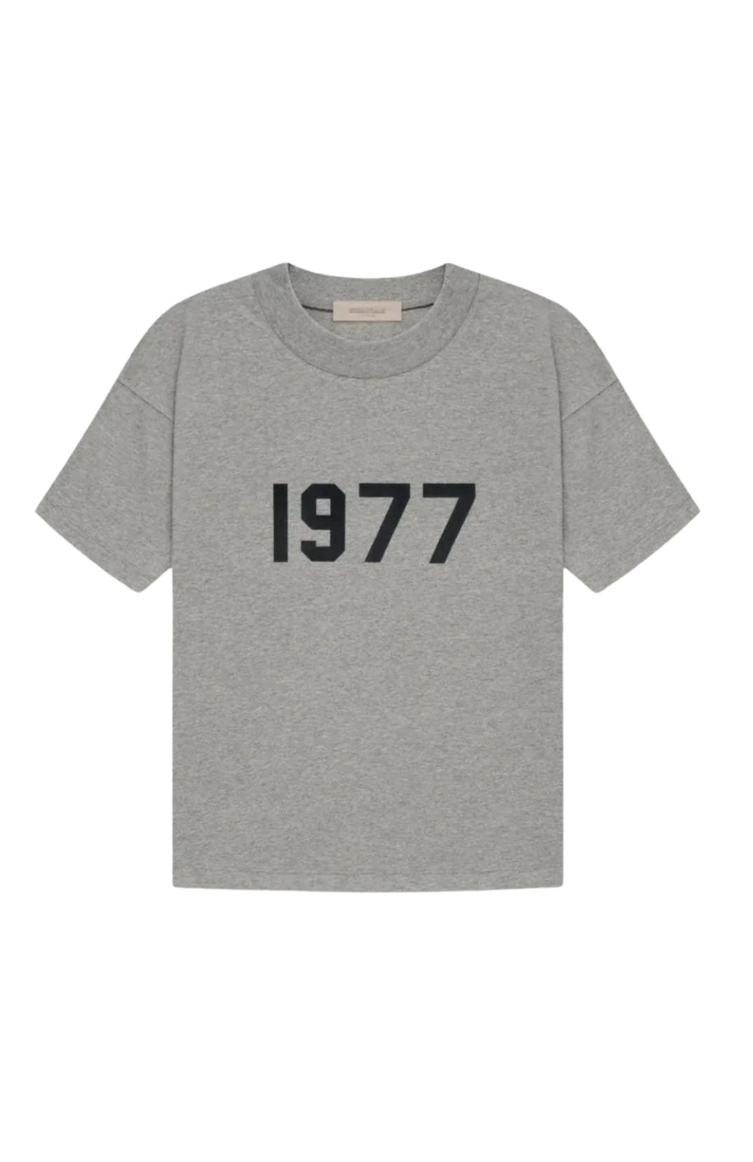 Fear of God Essentials 1977 Dark Oatmeal Summer Set t-shirt and shorts set in dark oatmeal front view