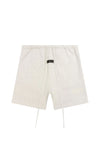 Fear of God Essentials 1977 Light Oatmeal Summer shorts in light oatmeal front view