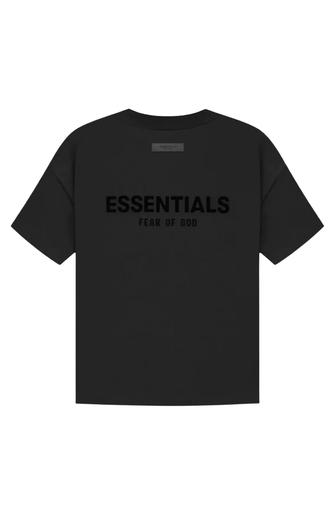 Fear of God Essentials Black Limo Summer t-shirt in black front view