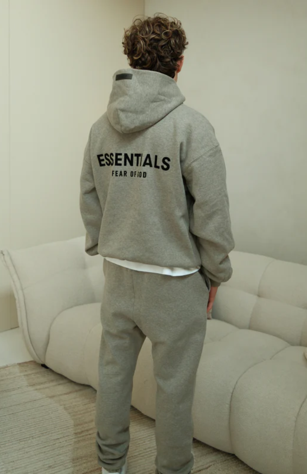 Fear of God ESSENTIALS hoodie and sweatpants set in dark oatmeal