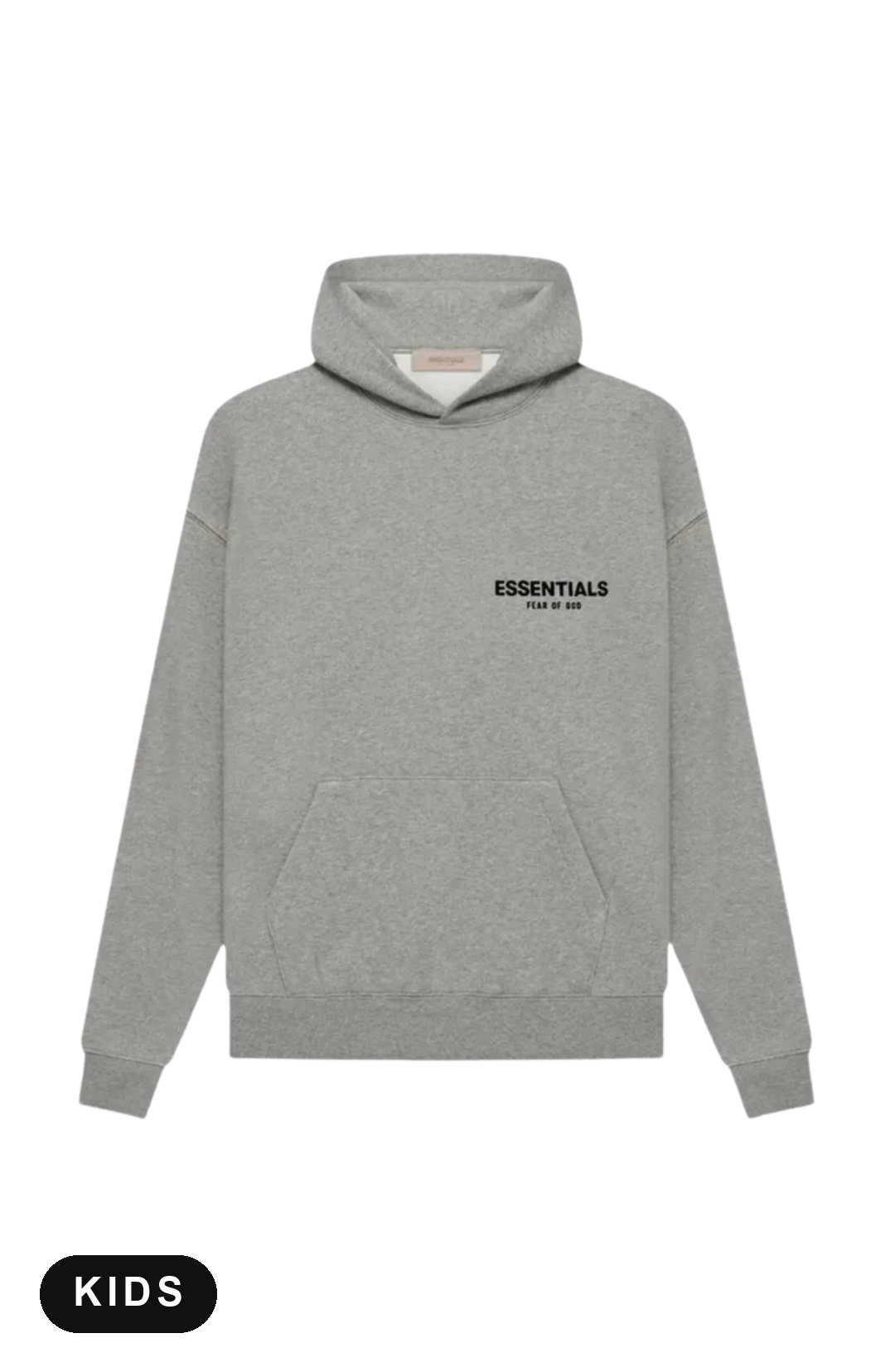 Fear of God Essentials Dark Oatmeal Kids Hoodie - voorkant