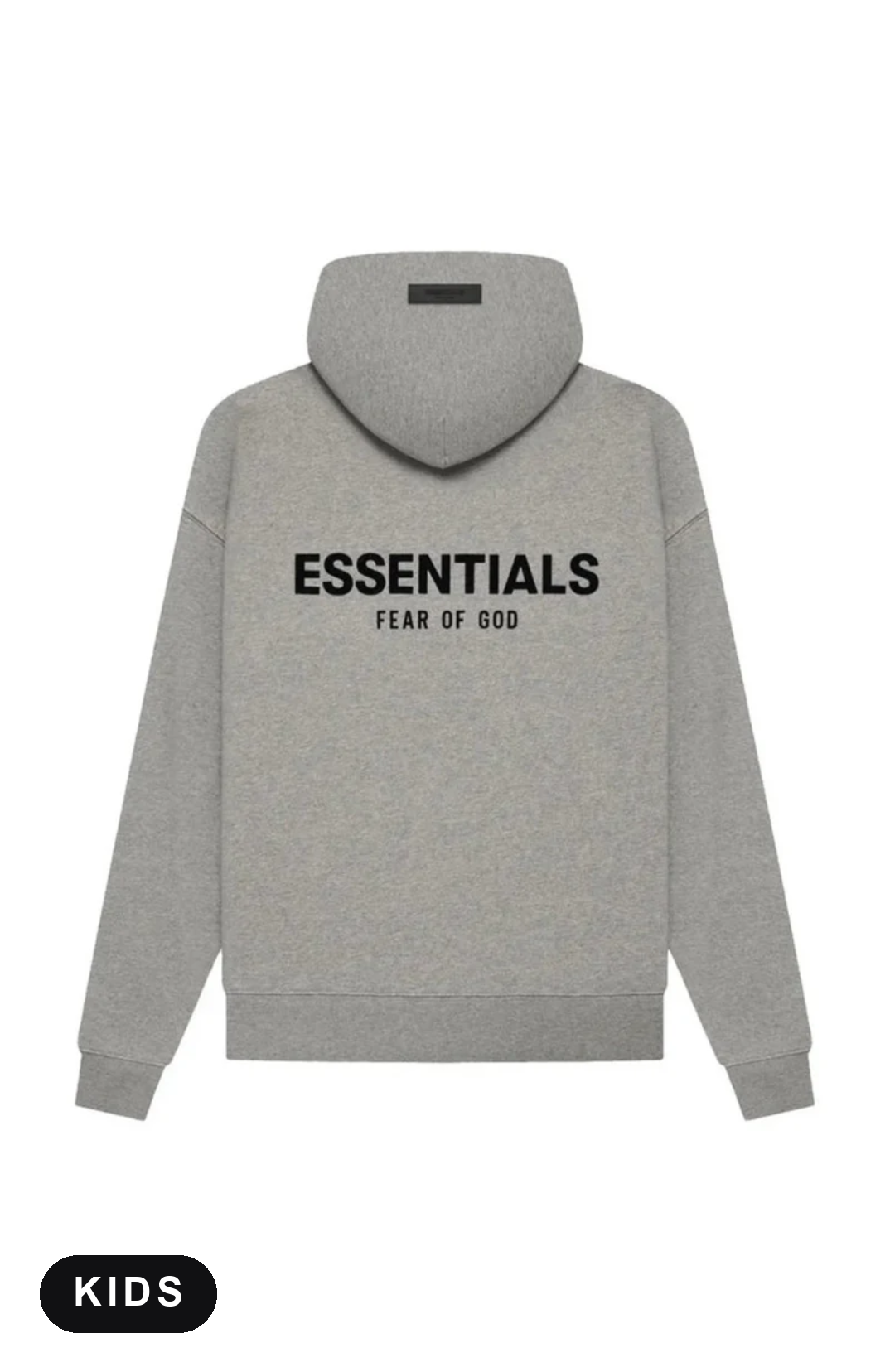 Fear of God Essentials Dark Oatmeal Kids Hoodie - voorkant