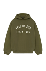 Fear of God Essentials Fleece Kapuzenpullover Military