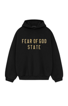 Fear of God Essentials FW24 Schwarzer Gelber State Kapuzenpullover