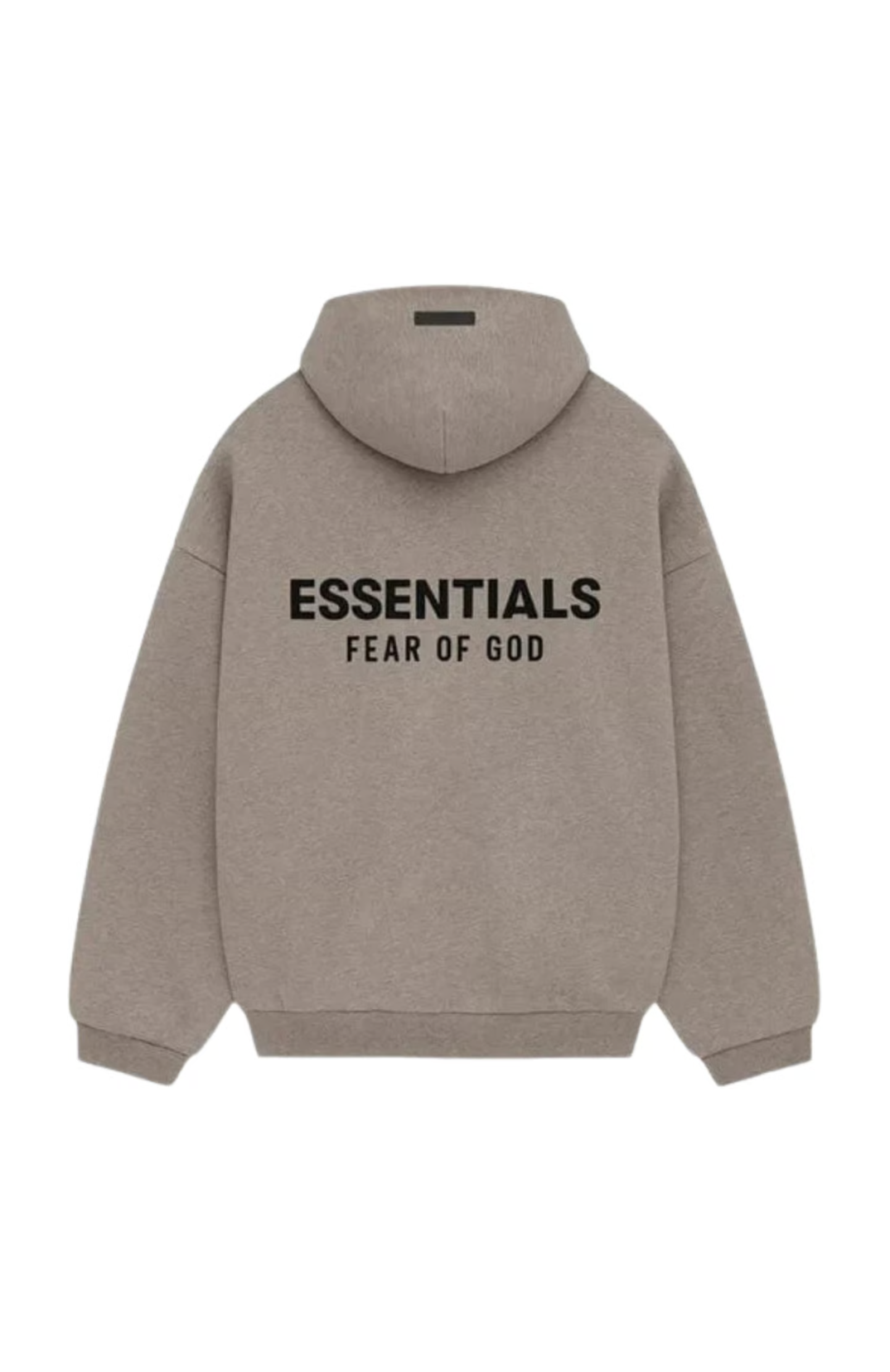 Fear of God ESSENTIALS hoodie in heather grey back view