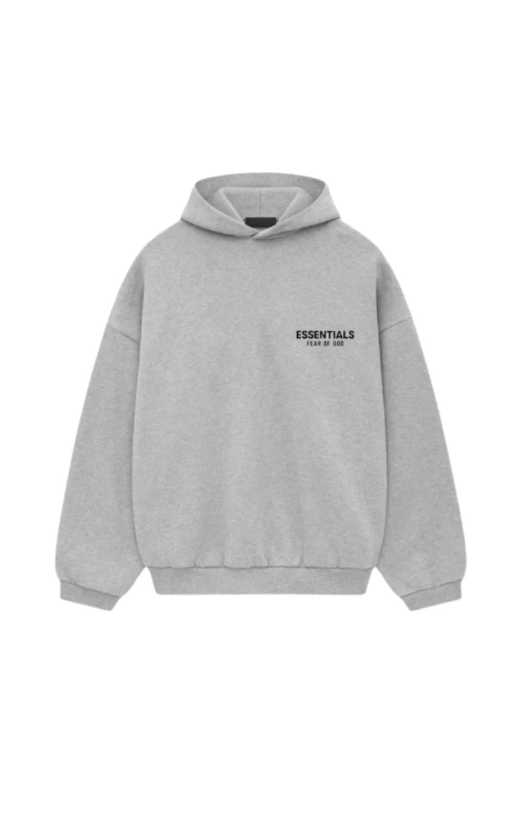 Fear of God Essentials FW24 Light Heather Full Set hoodie in light heather front view