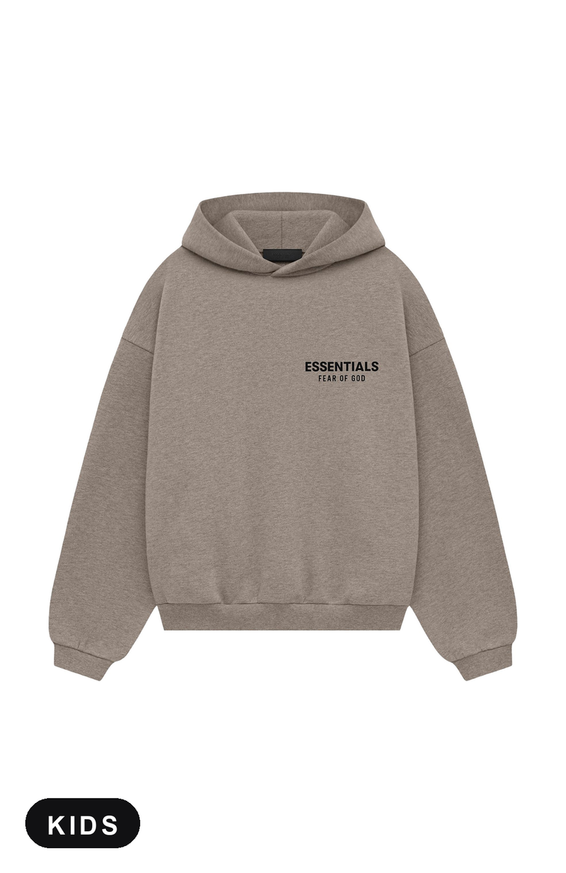 Fear of God Essentials Heather Grey Kids Hoodie - voorkant