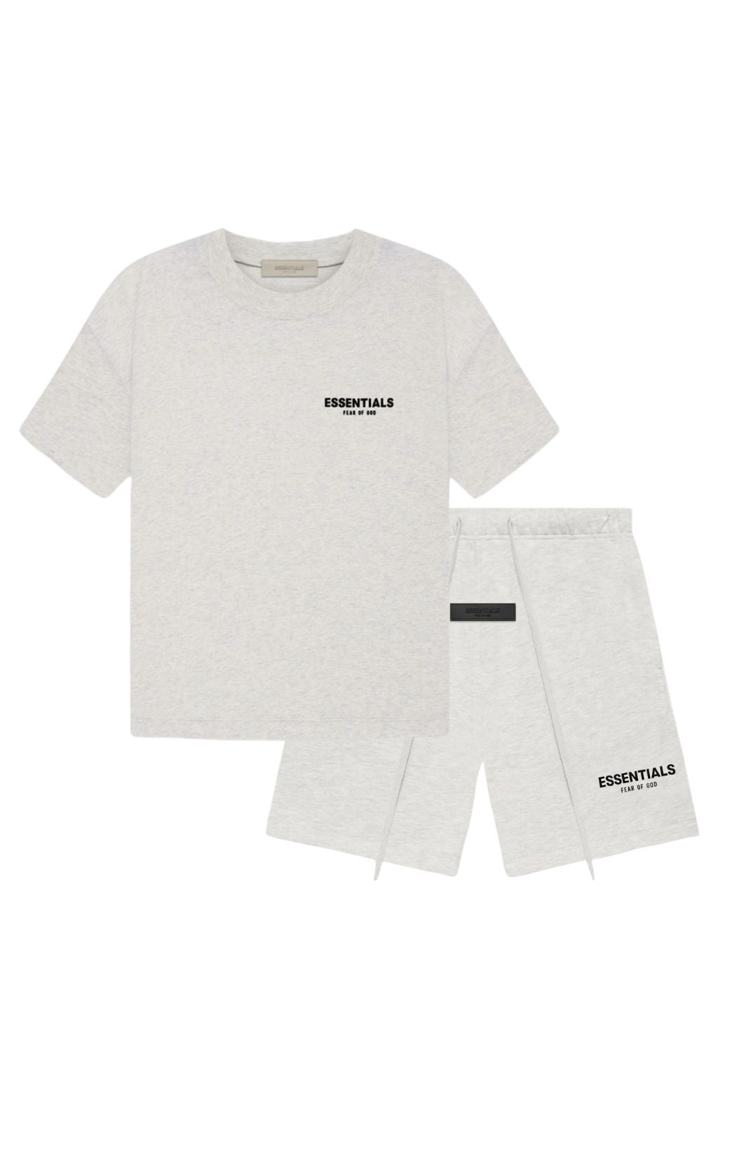 Fear of God Essentials Light Oatmeal Summer Set Kids - full set front
