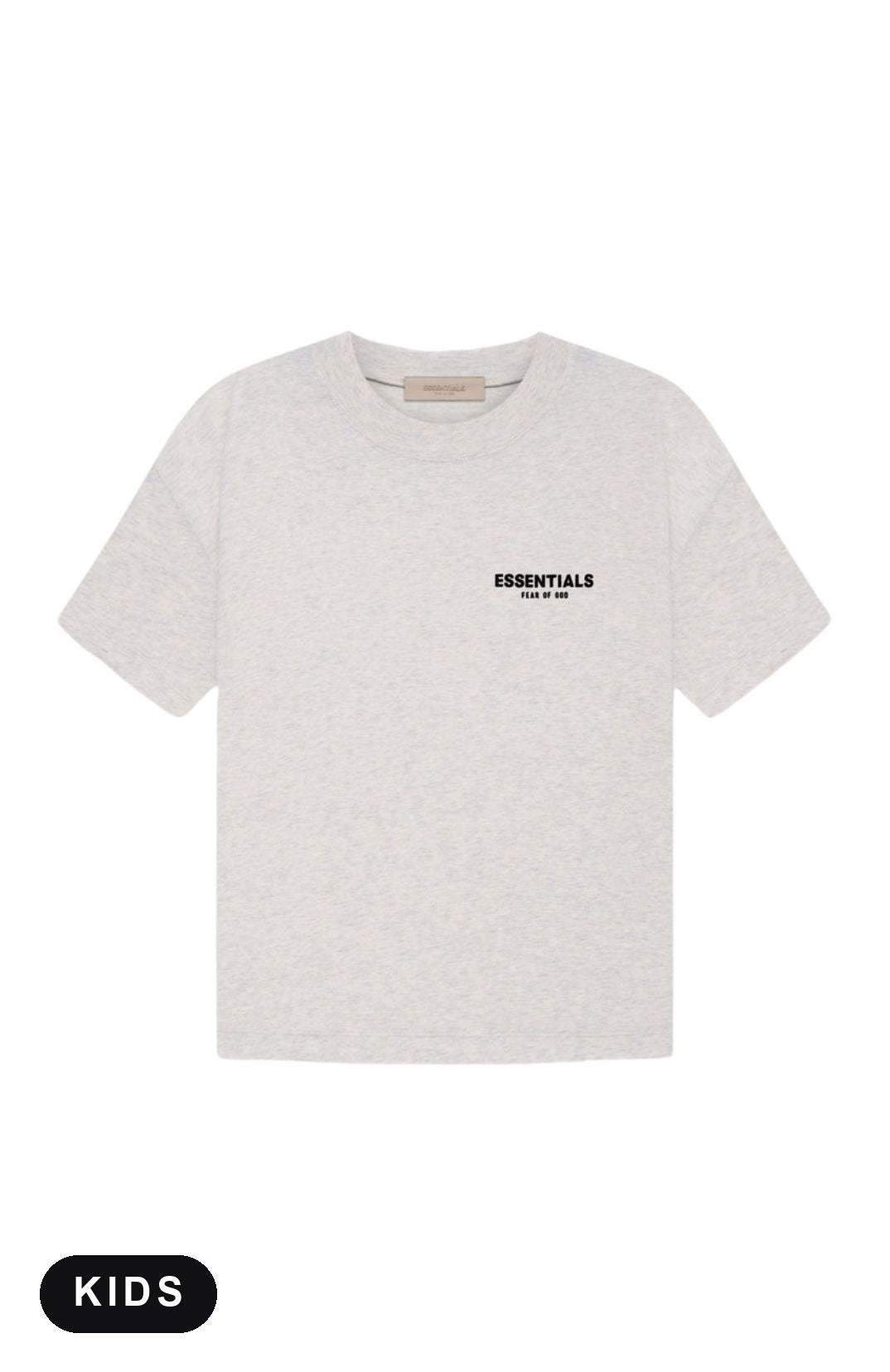 Fear of God Essentials Light Oatmeal Summer Set Kids - t-shirt front