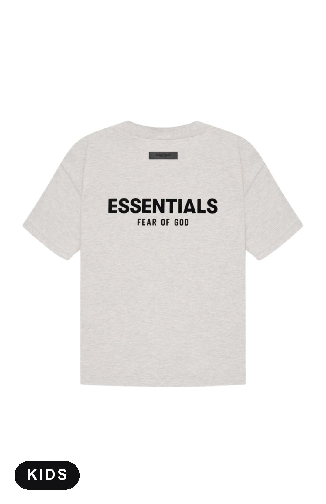 Fear of God Essentials Light Oatmeal Summer Set Kids - t-shirt back