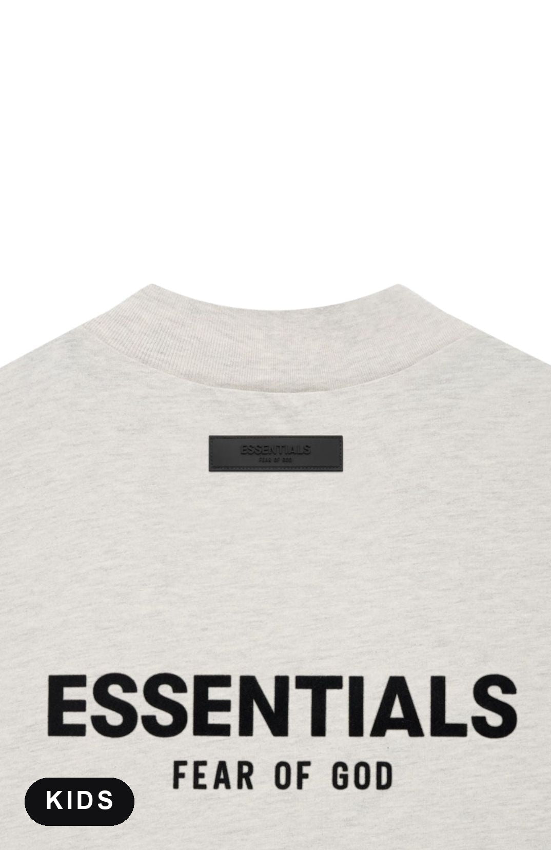 Fear of God Essentials Light Oatmeal Summer Set Kids - branding detail