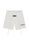 Fear of God Essentials Light Oatmeal Summer shorts in light oatmeal front view
