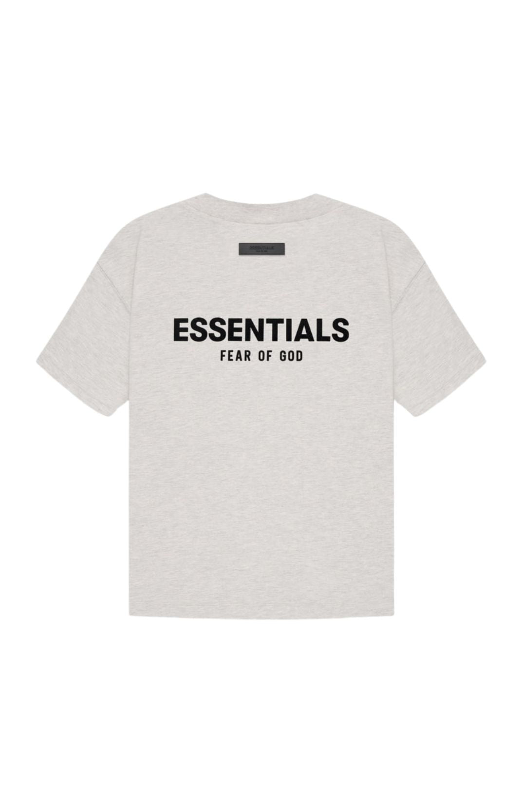 Fear of God Essentials Light Oatmeal Summer t-shirt in light oatmeal back view