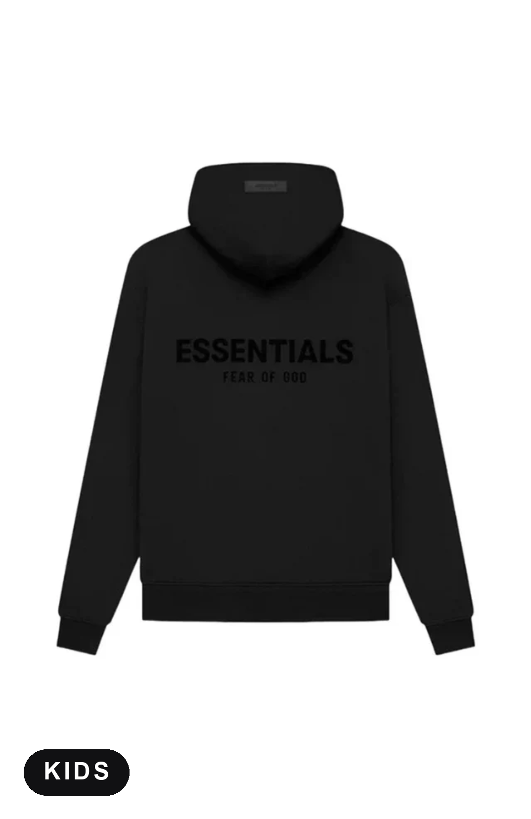 Fear of God Essentials Limo Black Kids Hoodie - achterkant