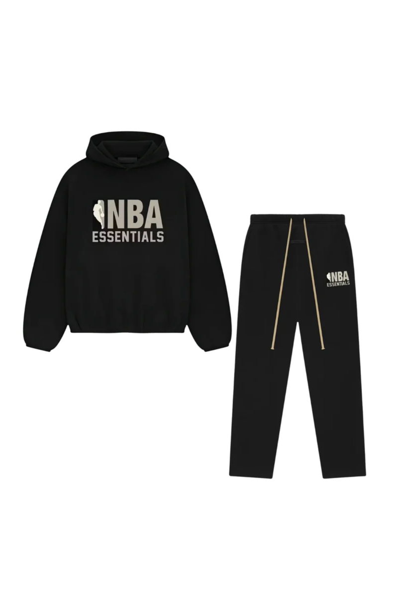 Fear Of God Essentials NBA hoodie and sweatpants set in black