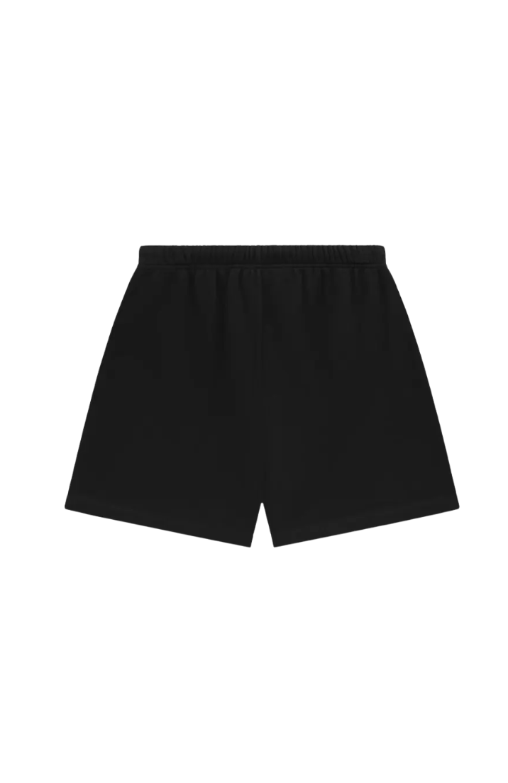 Fear of God Essentials NBA Black Grey Summer Set shorts in black back view