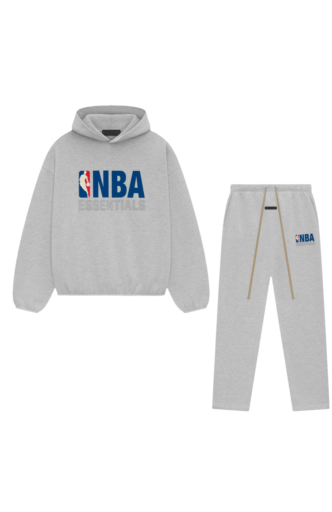 Fear Of God Essentials NBA hoodie and sweatpants set in light heather