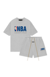 Fear of God ESSENTIALS NBA t-shirt and shorts set in light heather