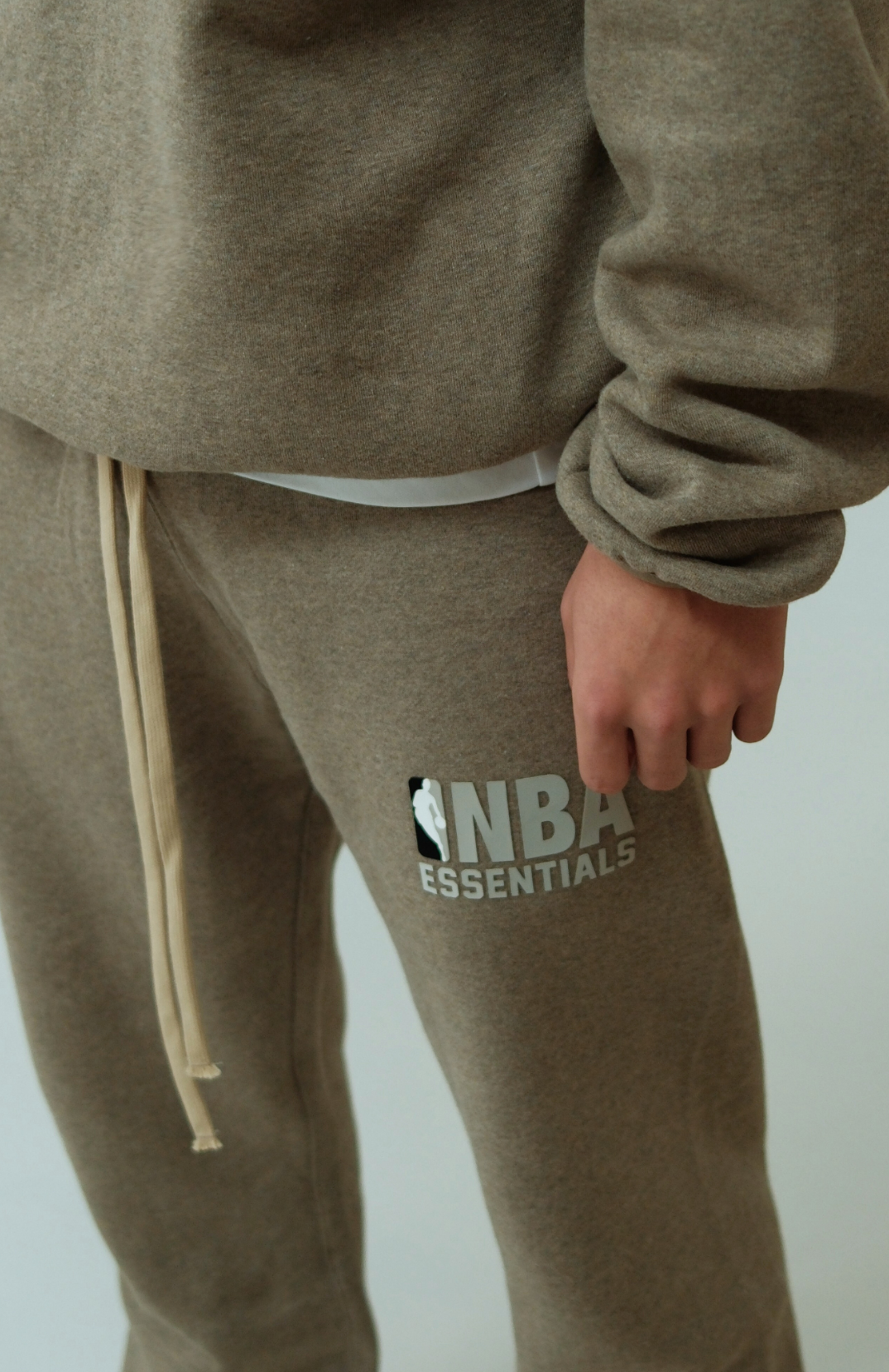 Fear of God ESSENTIALS NBA sweatpants in warm heather front view