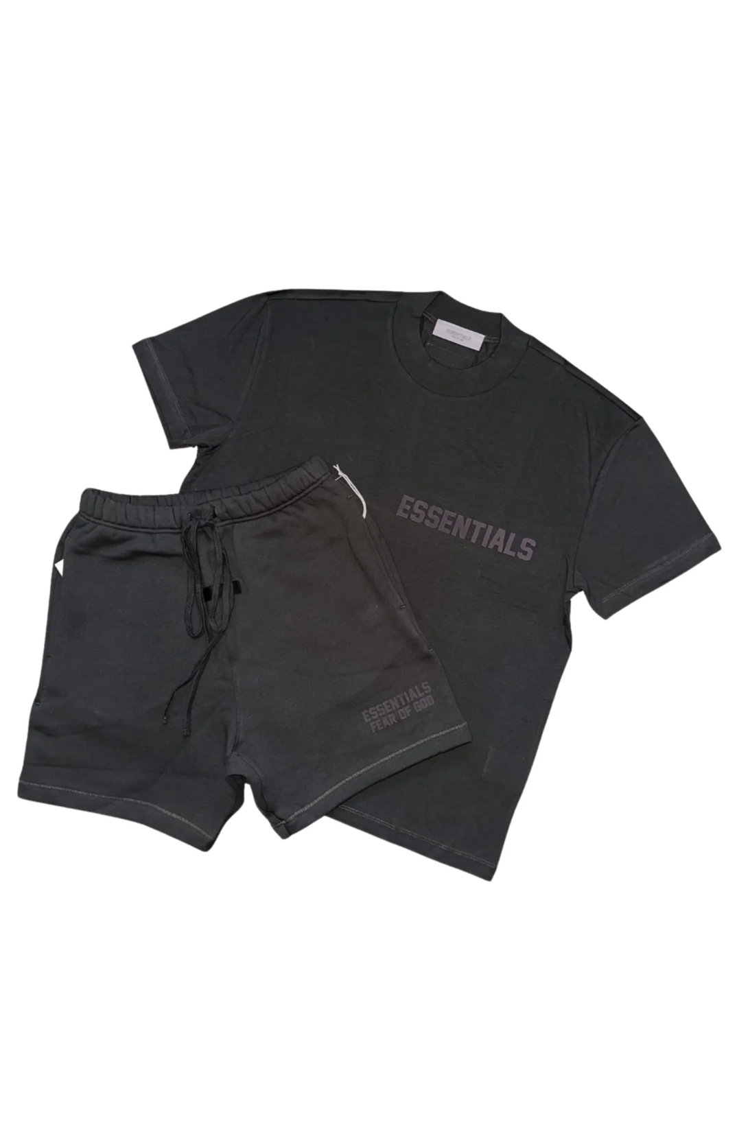 Fear of God Essentials Off Black Summer Set two-piece set in off black